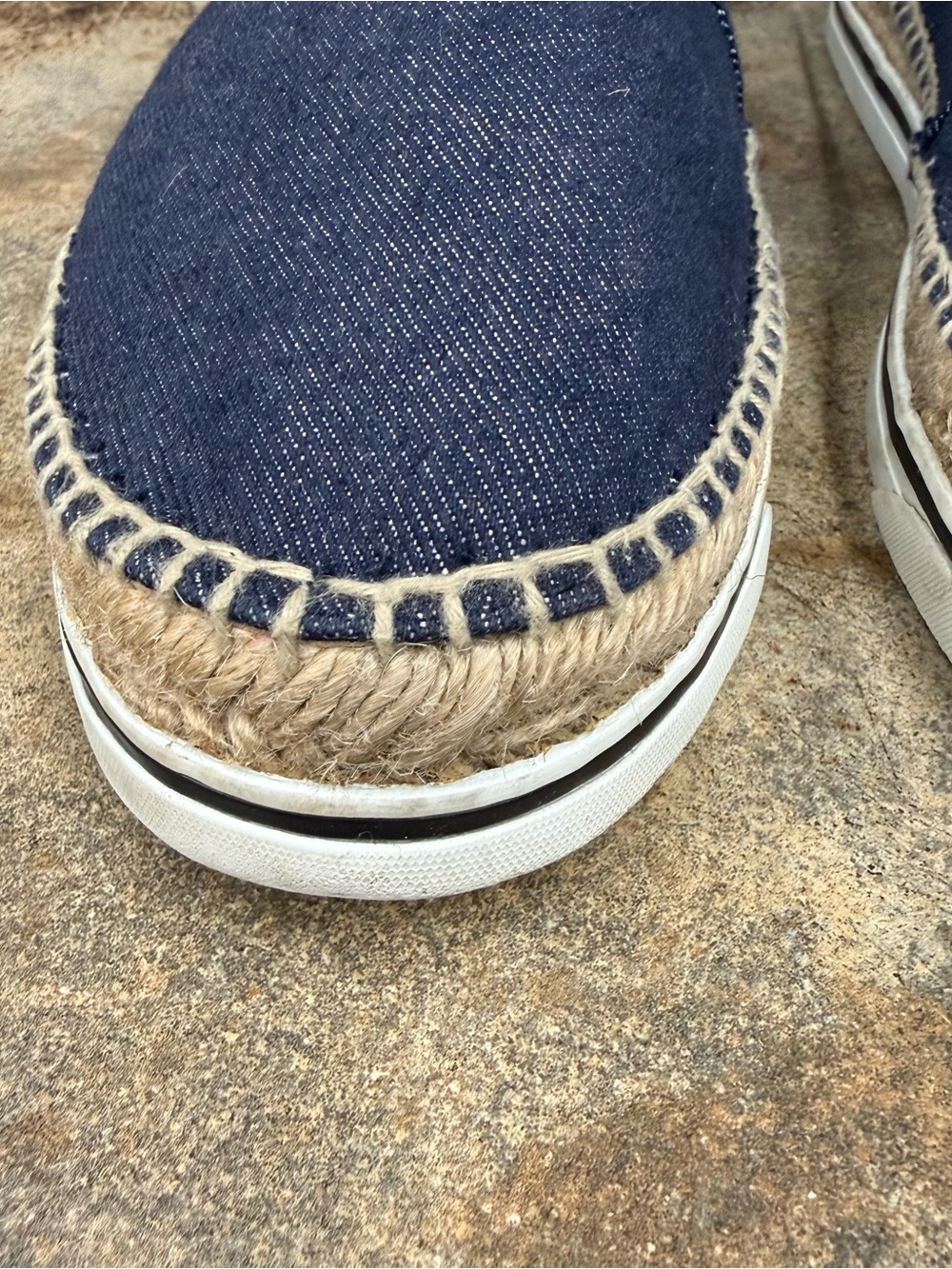 Jimmy Choo Blue Dawn Textured Slip-On Espadrilles - Picture 3 of 8